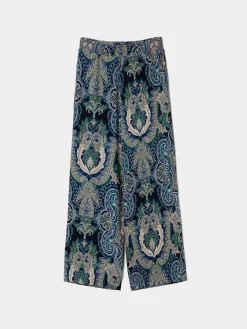 Calças pantalona com estampado cornucópia|LION OF PORCHES Online