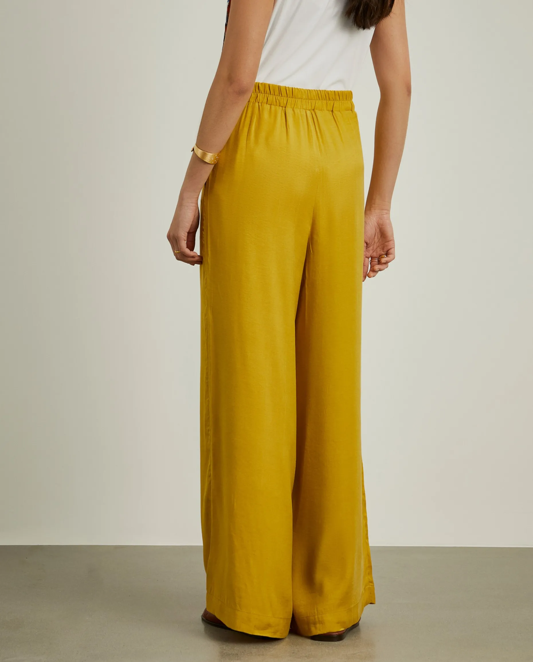 Calças pantalona com liocel|LION OF PORCHES Shop