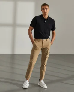Calças regular fit chino de algodão stretch|LION OF PORCHES Best Sale