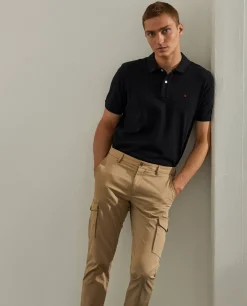 Calças regular fit chino de algodão stretch|LION OF PORCHES Best Sale