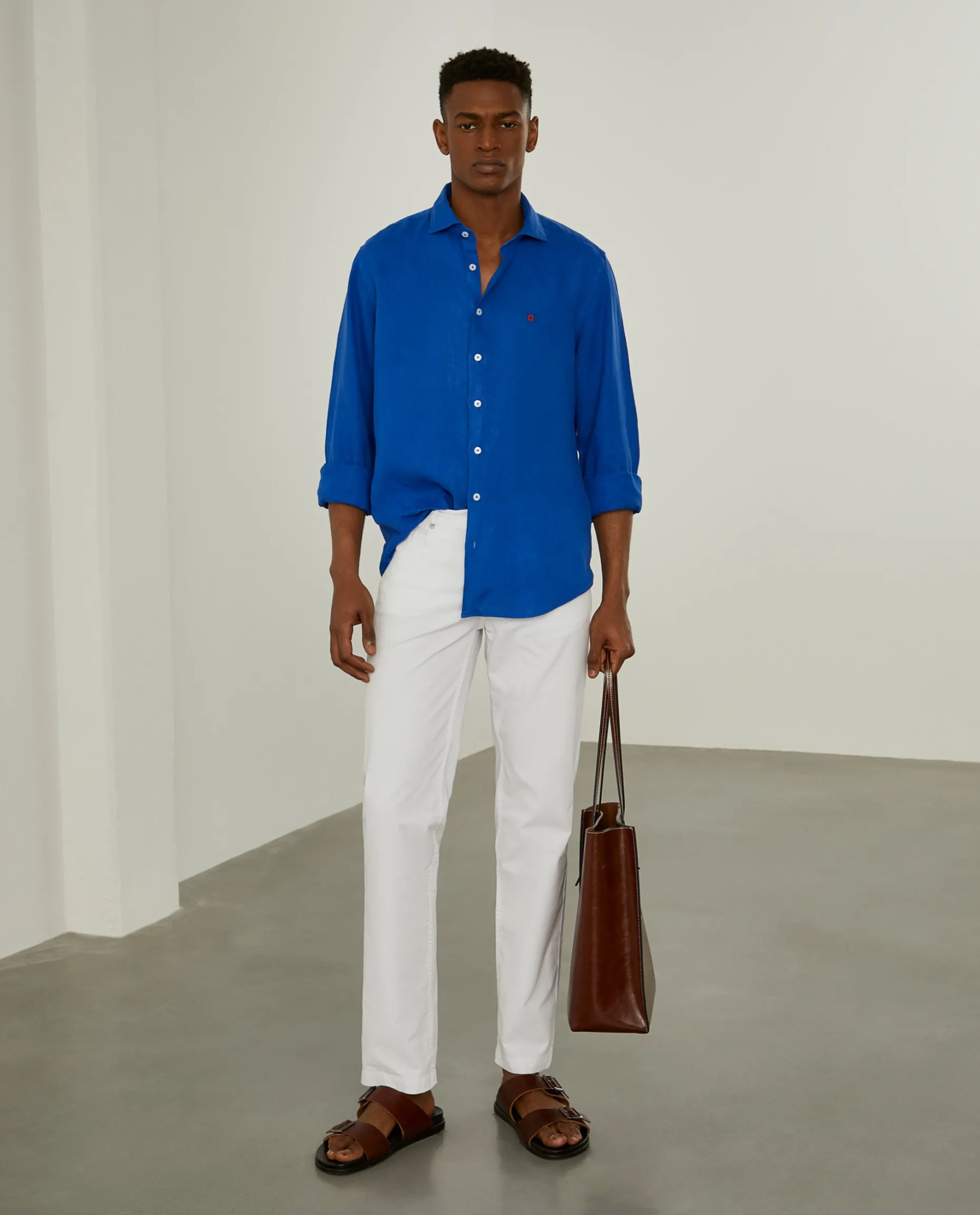 Calças regular fit com cinco bolsos|LION OF PORCHES Sale