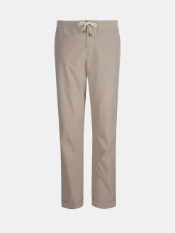 Calças regular fit de algodão com cordão|LION OF PORCHES Store
