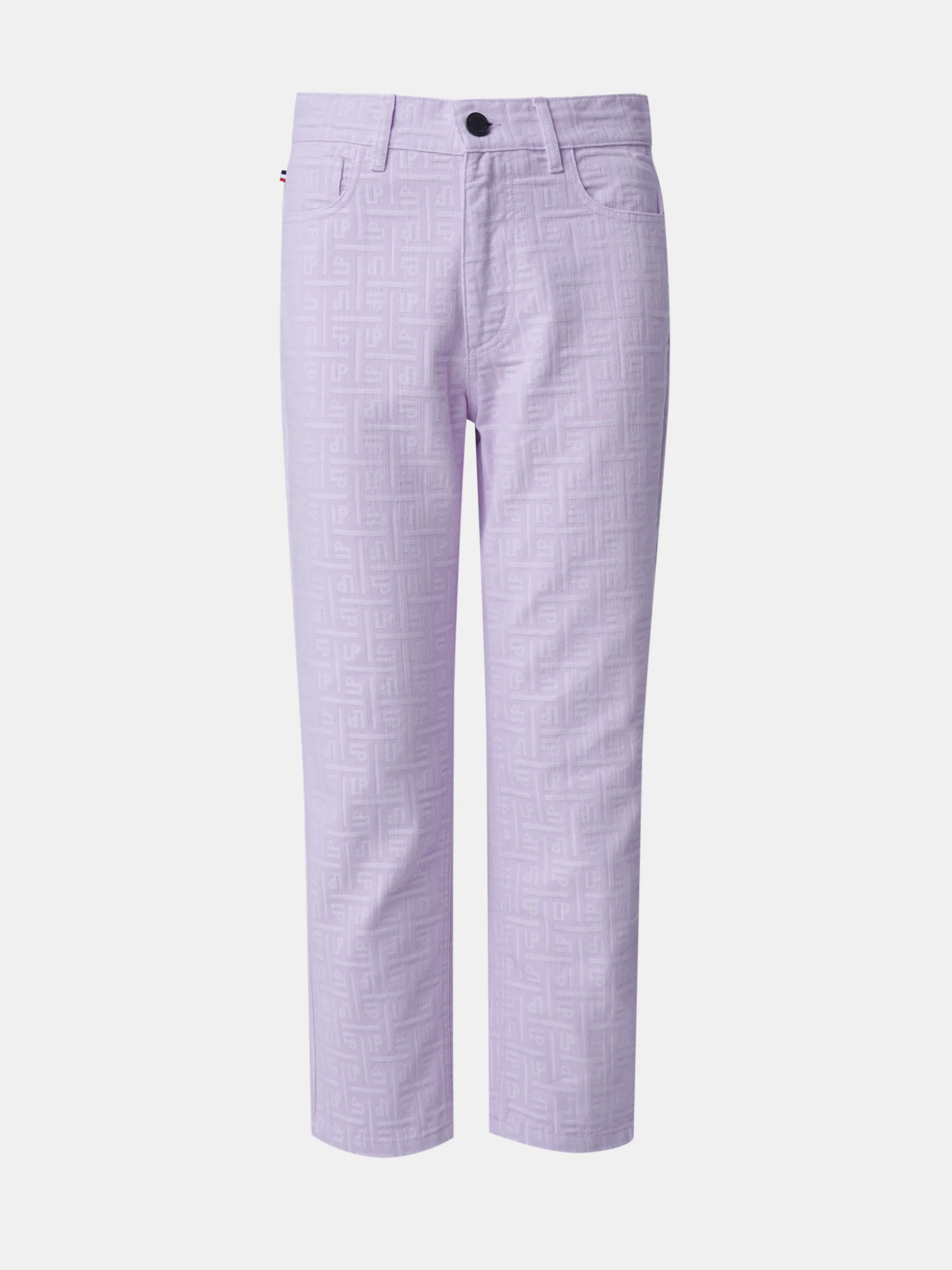 Calças regular fit denim com monogramas|LION OF PORCHES Outlet