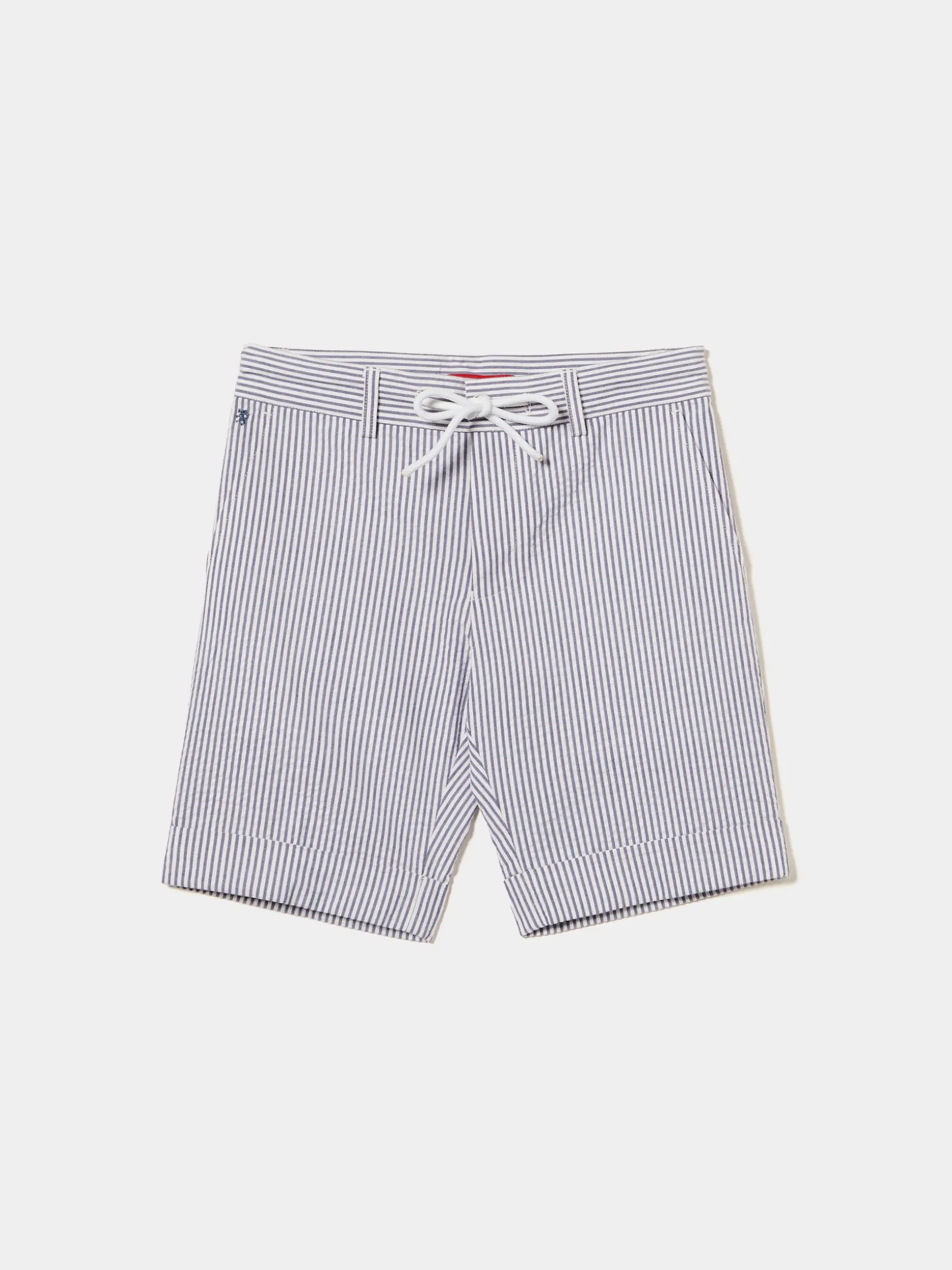 Calções bermuda às riscas com cordão|LION OF PORCHES Fashion