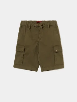 Calções cargo de sarja com cordão|LION OF PORCHES Best Sale