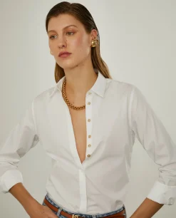 Camisa clássica em algodão|LION OF PORCHES Shop