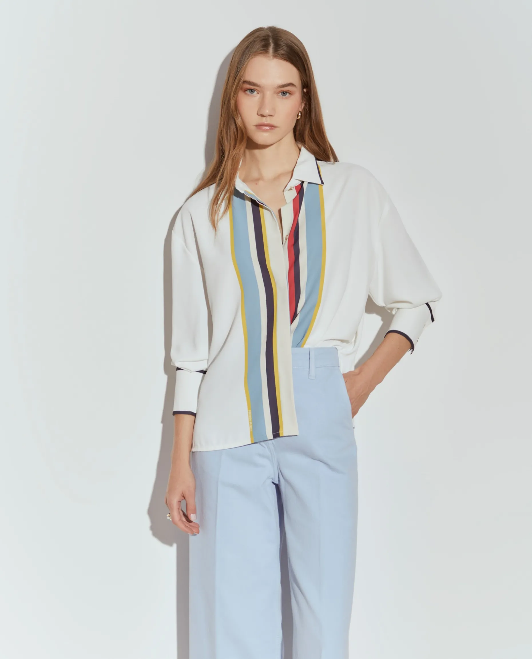 Camisa com riscas coloridas|LION OF PORCHES Sale