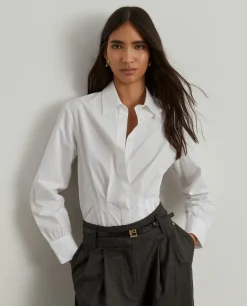 Camisa de algodão com pregas na cintura|LION OF PORCHES Cheap