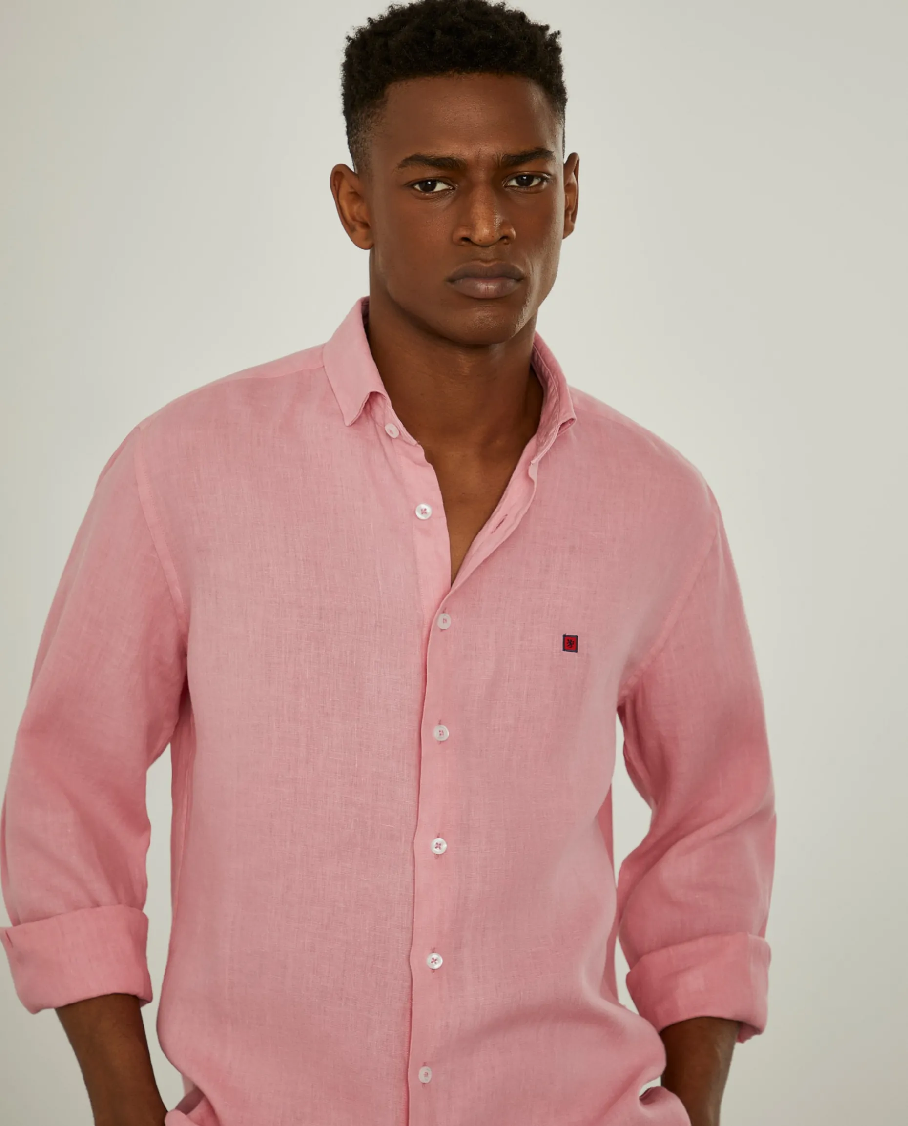 Camisa de linho slim fit|LION OF PORCHES Online