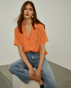 Camisa de manga curta com micro padrão|LION OF PORCHES Online