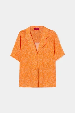 Camisa de manga curta com micro padrão|LION OF PORCHES Online