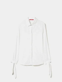 Camisa de popelina com fita|LION OF PORCHES Best Sale