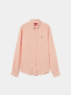 Camisa de riscas em linho|LION OF PORCHES Best Sale