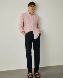 Camisa de riscas em linho|LION OF PORCHES Clearance