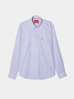 Camisa de riscas regular fit em popelina|LION OF PORCHES Flash Sale