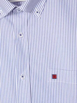 Camisa de riscas regular fit em popelina|LION OF PORCHES Flash Sale