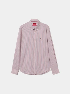 Camisa de riscas regular fit em popelina|LION OF PORCHES New