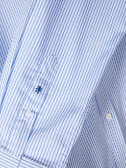 Camisa de riscas slim fit em popelina|LION OF PORCHES Online