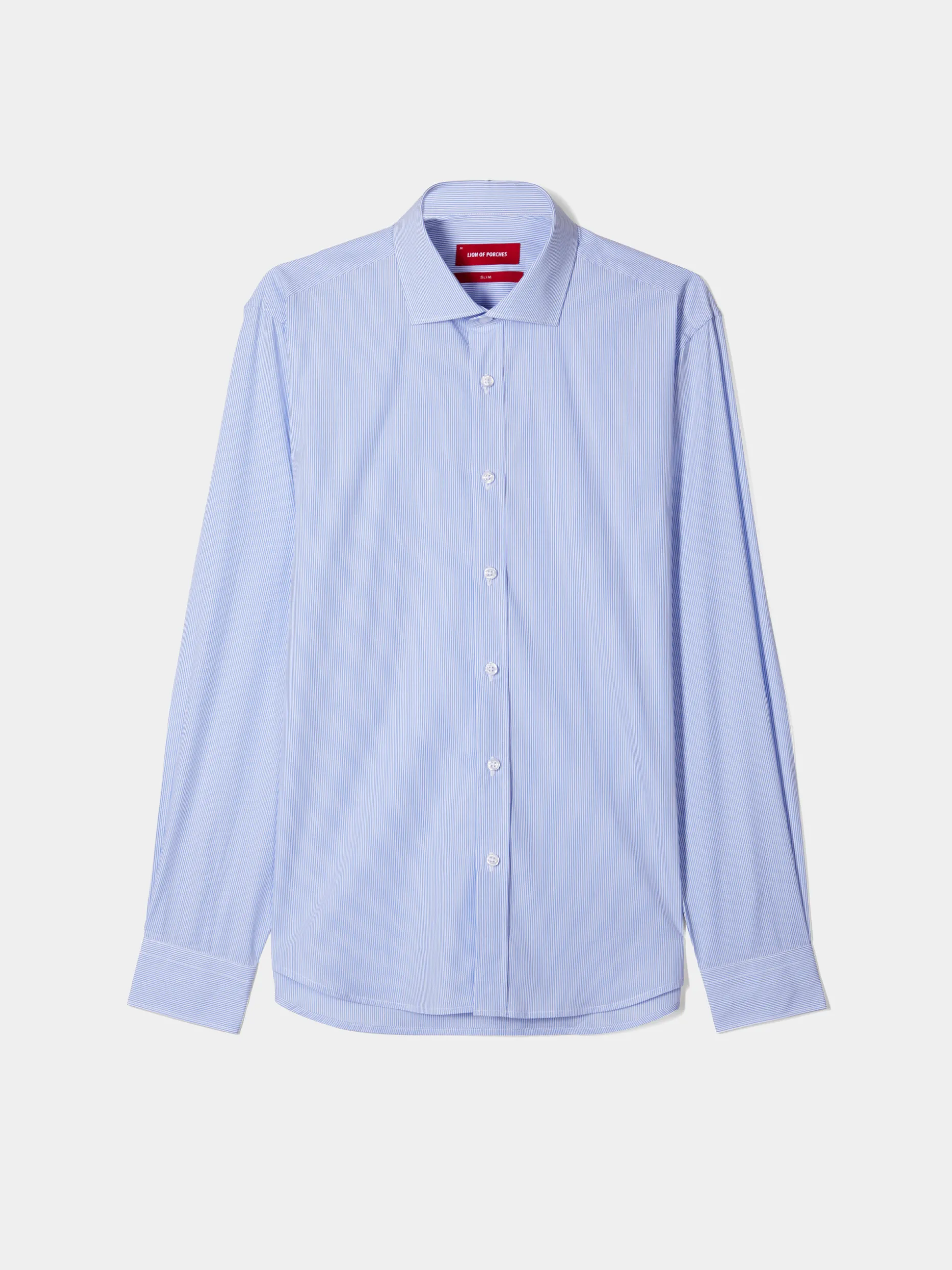 Camisa de riscas slim fit em popelina|LION OF PORCHES Outlet