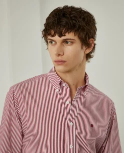 Camisa de riscas slim fit|LION OF PORCHES Flash Sale