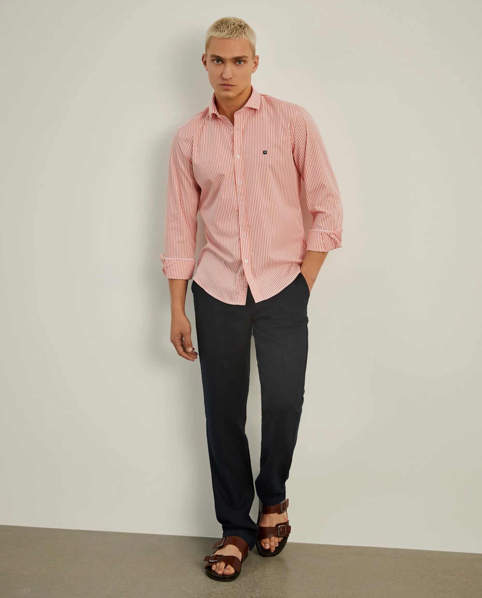 Camisa de riscas slim fit|LION OF PORCHES Fashion