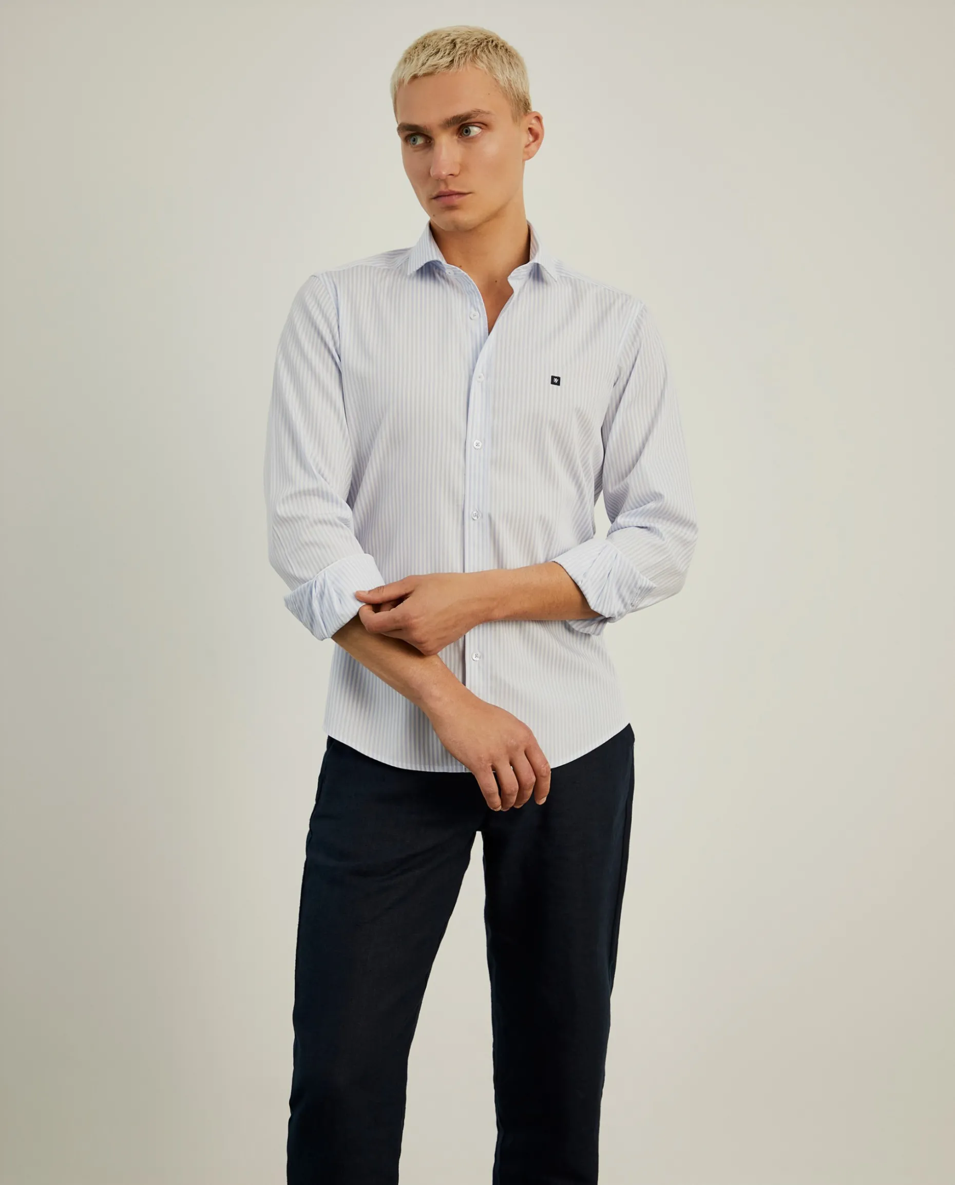 Camisa de riscas slim fit|LION OF PORCHES Outlet