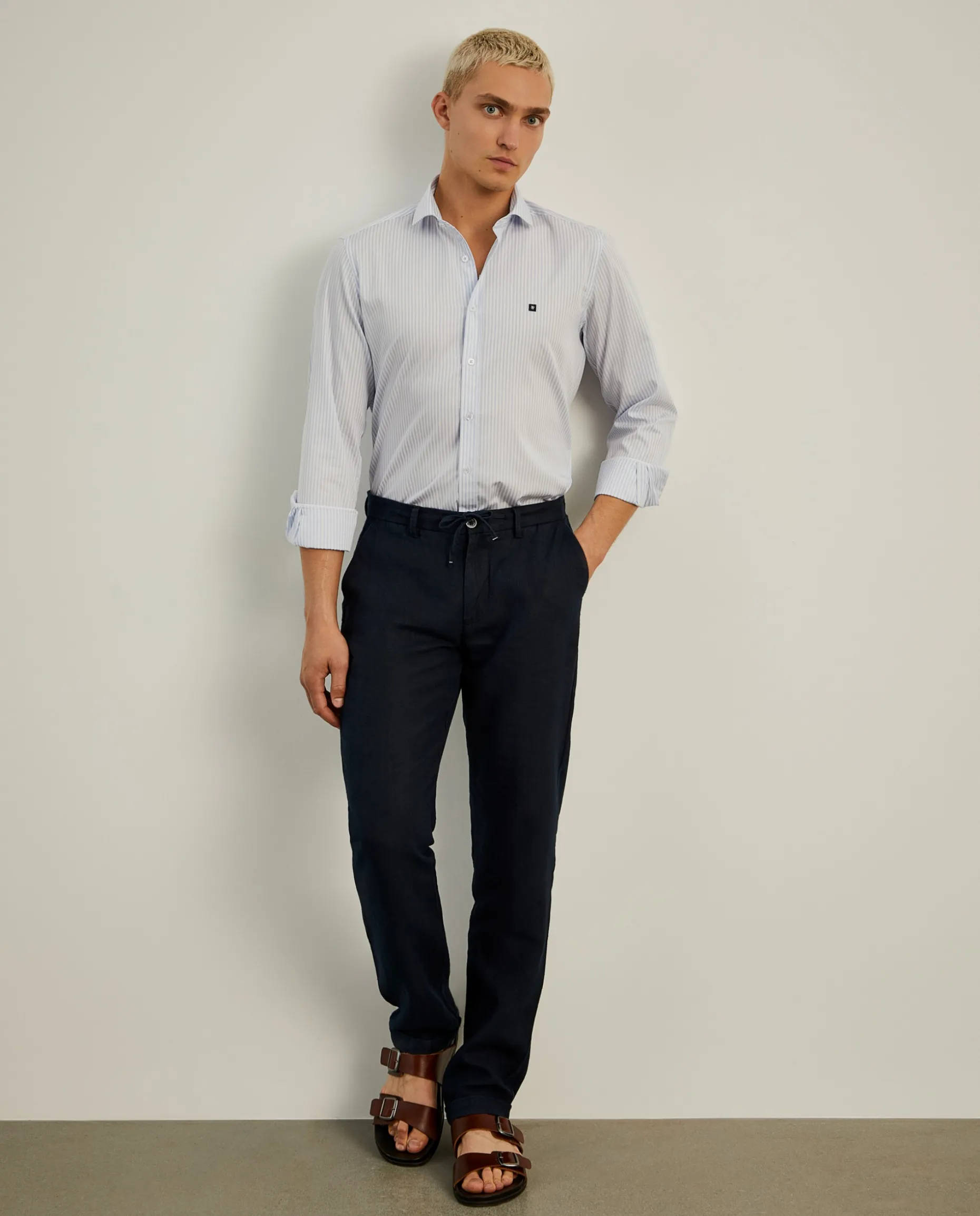 Camisa de riscas slim fit|LION OF PORCHES Outlet