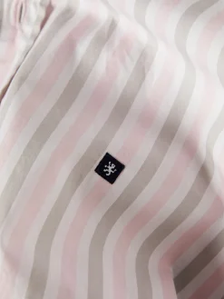 Camisa de riscas slim fit em popelina|LION OF PORCHES Fashion