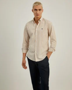 Camisa de riscas slim fit|LION OF PORCHES Clearance