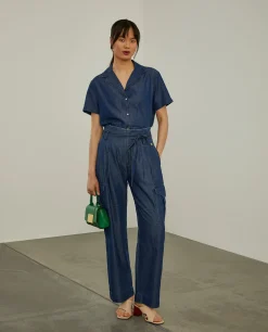 Camisa denim de manga curta|LION OF PORCHES Cheap