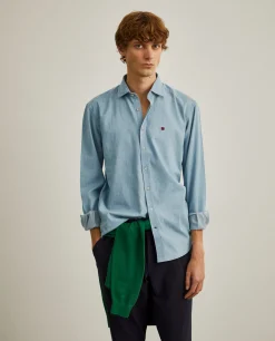Camisa denim slim fit|LION OF PORCHES Sale