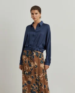 Camisa fluida acetinada|LION OF PORCHES Shop