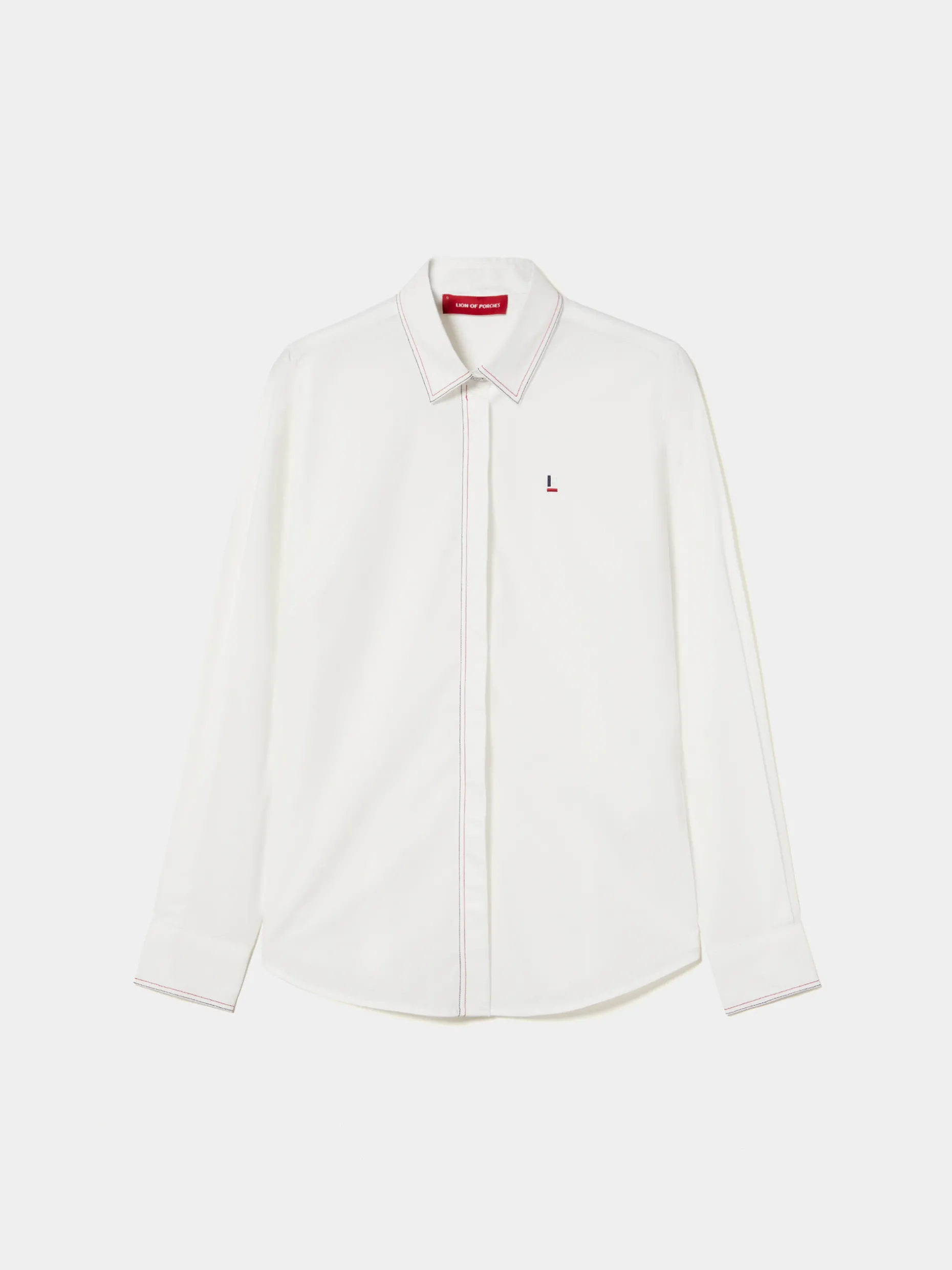 Camisa lisa com riscas finas em contraste|LION OF PORCHES Hot
