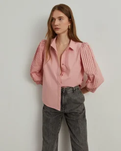 Camisa manga abalonada com nervuras|LION OF PORCHES Fashion