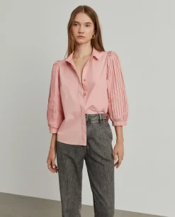 Camisa manga abalonada com nervuras|LION OF PORCHES Fashion