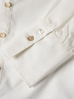 Camisa mangas transparentes em liocel e algodão|LION OF PORCHES New