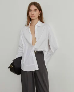 Camisa oversize assimétrica|LION OF PORCHES Fashion