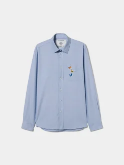 Camisa oxford com borboletas no bolso Lion x Killa|LION OF PORCHES New