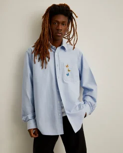 Camisa oxford com borboletas no bolso Lion x Killa|LION OF PORCHES New