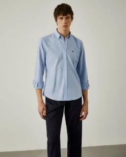 Camisa oxford slim fit|LION OF PORCHES Store