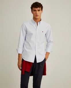 Camisa oxford slim fit às riscas|LION OF PORCHES Discount