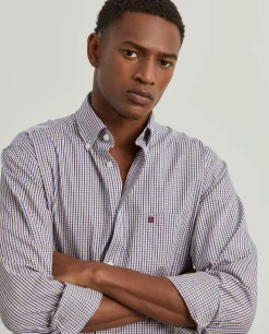 Camisa para homem regular fit de algodão com riscas|LION OF PORCHES Flash Sale