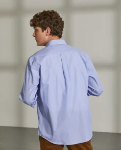Camisa regular fit com padrão de riscas|LION OF PORCHES Store