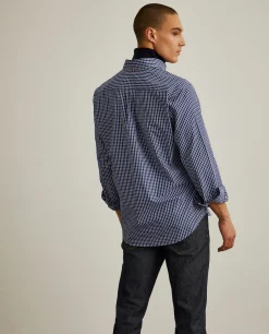 Camisa regular fit com padrão de xadrez|LION OF PORCHES Store