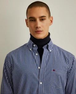 Camisa regular fit com padrão de xadrez|LION OF PORCHES Store