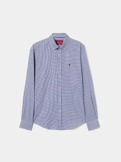 Camisa regular fit com padrão de quadrados|LION OF PORCHES Outlet