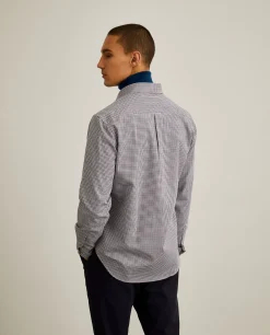 Camisa regular fit com padrão de quadrados|LION OF PORCHES Online