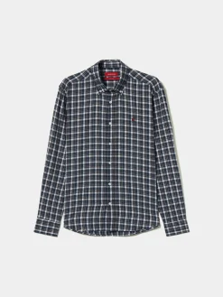 Camisa regular fit com padrão de xadrez|LION OF PORCHES Best Sale