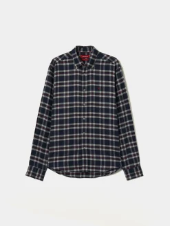 Camisa regular fit com padrão de xadrez|LION OF PORCHES Shop