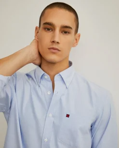 Camisa regular fit de algodão em cor lisa|LION OF PORCHES Clearance